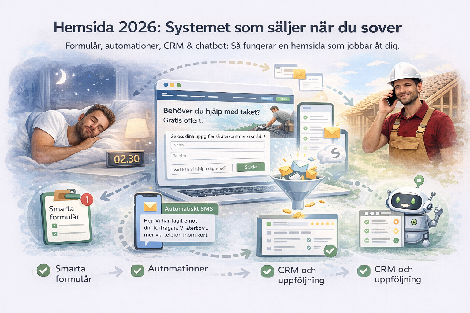Hemsida 2026: Systemet som säljer när du sover